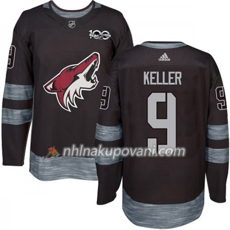 Arizona Coyotes Dresy Clayton Keller 9 1917-2017 100th Anniversary Adidas Černá Authentic - Pánské